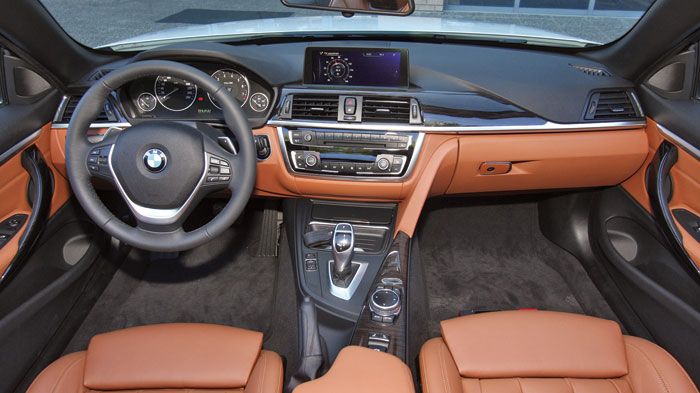 Υπόδειγμα ποιότητας το εσωτερικό της BMW 428i Cabrio, που έρχεται από το αντίστοιχο της Σειράς 4 κουπέ.	